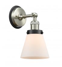 Innovations Lighting 203SN-BPBK-HRBK-G61 - Small Cone 1 Light Mixed Metals Sconce