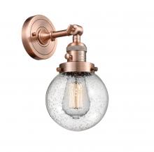 Innovations Lighting 203SW-AC-G204-6-LED - Beacon - 1 Light - 6 inch - Antique Copper - Sconce