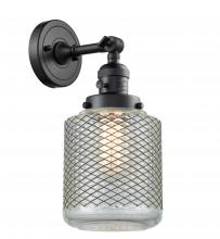 Innovations Lighting 203SW-BK-G262 - Stanton - 1 Light - 6 inch - Matte Black - Sconce