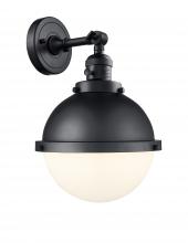 Innovations Lighting 203SW-BK-HFS-81-BK - Hampden - 1 Light - 9 inch - Matte Black - Sconce