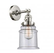 Innovations Lighting 203SW-PN-G184-LED - Canton - 1 Light - 7 inch - Polished Nickel - Sconce