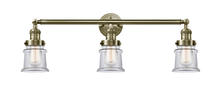 Innovations Lighting 205-AB-G182S - Canton - 3 Light - 30 inch - Antique Brass - Bath Vanity Light