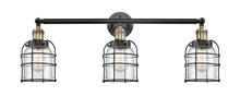 Innovations Lighting 205-BAB-G52-CE - Small Bell Cage 3 Light Bath Vanity Light