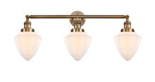 Innovations Lighting 205-BB-G661-7 - Bullet - 3 Light - 34 inch - Brushed Brass - Bath Vanity Light