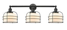 Innovations Lighting 205-BK-G71-CE - Large Bell Cage 3 Light Bath Vanity Light