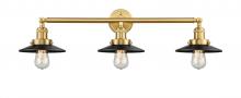 Innovations Lighting 205-SG-M6 - Railroad - 3 Light - 32 inch - Satin Gold - Bath Vanity Light