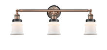 Innovations Lighting 205AC-BPBK-HRBK-G181S - Small Canton 3 Light Mixed Metals Bath Vanity Light Mixed Metals