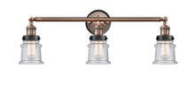 Innovations Lighting 205AC-BPBK-HRBK-G184S - Small Canton 3 Light Mixed Metals Bath Vanity Light Mixed Metals