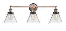 Innovations Lighting 205AC-BPBK-HRBK-G42 - Large Cone 3 Light Mixed Metals Bath Vanity Light Mixed Metals