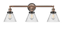 Innovations Lighting 205AC-BPBK-HRBK-G44 - Large Cone 3 Light Mixed Metals Bath Vanity Light Mixed Metals