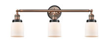 Innovations Lighting 205AC-BPBK-HRBK-G51 - Small Bell 3 Light Mixed Metals Bath Vanity Light Mixed Metals