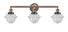 Innovations Lighting 205AC-BPBK-HRBK-G534 - Small Oxford 3 Light Mixed Metals Bath Vanity Light Mixed Metals