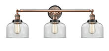 Innovations Lighting 205AC-BPBK-HRBK-G72 - Large Bell 3 Light Mixed Metals Bath Vanity Light Mixed Metals