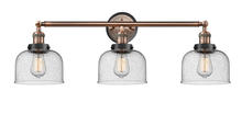 Innovations Lighting 205AC-BPBK-HRBK-G74 - Large Bell 3 Light Mixed Metals Bath Vanity Light Mixed Metals