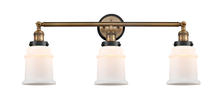  205BB-BPBK-HRBK-G181 - Canton 3 Light Mixed Metals Bath Vanity Light Mixed Metals