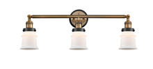 Innovations Lighting 205BB-BPBK-HRBK-G181S - Small Canton 3 Light Mixed Metals Bath Vanity Light Mixed Metals