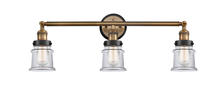 Innovations Lighting 205BB-BPBK-HRBK-G182S - Small Canton 3 Light Mixed Metals Bath Vanity Light Mixed Metals