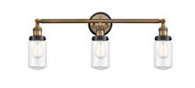 Innovations Lighting 205BB-BPBK-HRBK-G312 - Dover 3 Light Mixed Metals Bath Vanity Light Mixed Metals