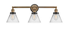 Innovations Lighting 205BB-BPBK-HRBK-G42 - Large Cone 3 Light Mixed Metals Bath Vanity Light Mixed Metals