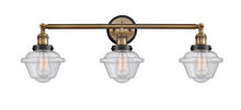 Innovations Lighting 205BB-BPBK-HRBK-G534 - Small Oxford 3 Light Mixed Metals Bath Vanity Light Mixed Metals