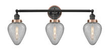 Innovations Lighting 205BK-BPAC-HRAC-G165 - Geneseo 3 Light Mixed Metals Bath Vanity Light Mixed Metals