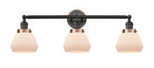 Innovations Lighting 205BK-BPAC-HRAC-G171 - Fulton 3 Light Mixed Metals Bath Vanity Light Mixed Metals