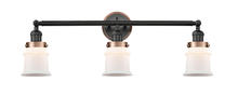 Innovations Lighting 205BK-BPAC-HRAC-G181S - Small Canton 3 Light Mixed Metals Bath Vanity Light Mixed Metals