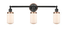 Innovations Lighting 205BK-BPAC-HRAC-G311 - Dover 3 Light Mixed Metals Bath Vanity Light Mixed Metals