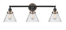 Innovations Lighting 205BK-BPAC-HRAC-G44 - Large Cone 3 Light Mixed Metals Bath Vanity Light Mixed Metals