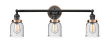 Innovations Lighting 205BK-BPAC-HRAC-G54 - Small Bell 3 Light Mixed Metals Bath Vanity Light Mixed Metals