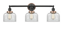 Innovations Lighting 205BK-BPAC-HRAC-G72 - Large Bell 3 Light Mixed Metals Bath Vanity Light Mixed Metals