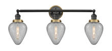 Innovations Lighting 205BK-BPBB-HRBB-G165 - Geneseo 3 Light Mixed Metals Bath Vanity Light Mixed Metals