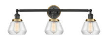 Innovations Lighting 205BK-BPBB-HRBB-G172 - Fulton 3 Light Mixed Metals Bath Vanity Light Mixed Metals