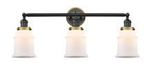 Innovations Lighting 205BK-BPBB-HRBB-G181 - Canton 3 Light Mixed Metals Bath Vanity Light Mixed Metals