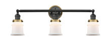 Innovations Lighting 205BK-BPBB-HRBB-G181S - Small Canton 3 Light Mixed Metals Bath Vanity Light Mixed Metals