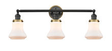 Innovations Lighting 205BK-BPBB-HRBB-G191 - Bellmont 3 Light Mixed Metals Bath Vanity Light Mixed Metals