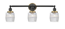 Innovations Lighting 205BK-BPBB-HRBB-G302 - Colton 3 Light Mixed Metals Bath Vanity Light Mixed Metals