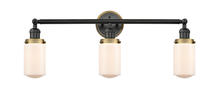 Innovations Lighting 205BK-BPBB-HRBB-G311 - Dover 3 Light Mixed Metals Bath Vanity Light Mixed Metals