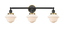 Innovations Lighting 205BK-BPBB-HRBB-G531 - Small Oxford 3 Light Mixed Metals Bath Vanity Light Mixed Metals