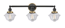 Innovations Lighting 205BK-BPBB-HRBB-G532 - Small Oxford 3 Light Mixed Metals Bath Vanity Light Mixed Metals