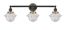 Innovations Lighting 205BK-BPBB-HRBB-G534 - Small Oxford 3 Light Mixed Metals Bath Vanity Light Mixed Metals