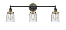 Innovations Lighting 205BK-BPBB-HRBB-G54 - Small Bell 3 Light Mixed Metals Bath Vanity Light Mixed Metals