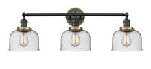 Innovations Lighting 205BK-BPBB-HRBB-G74 - Large Bell 3 Light Mixed Metals Bath Vanity Light Mixed Metals