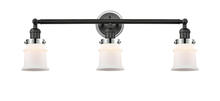 Innovations Lighting 205BK-BPPC-HRPC-G181S - Small Canton 3 Light Mixed Metals Bath Vanity Light Mixed Metals