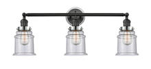 Innovations Lighting 205BK-BPPC-HRPC-G184 - Canton 3 Light Mixed Metals Bath Vanity Light Mixed Metals