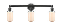 Innovations Lighting 205BK-BPPC-HRPC-G311 - Dover 3 Light Mixed Metals Bath Vanity Light Mixed Metals