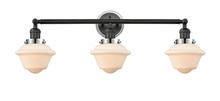 Innovations Lighting 205BK-BPPC-HRPC-G531 - Small Oxford 3 Light Mixed Metals Bath Vanity Light Mixed Metals