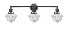 Innovations Lighting 205BK-BPPC-HRPC-G532 - Small Oxford 3 Light Mixed Metals Bath Vanity Light Mixed Metals