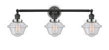 Innovations Lighting 205BK-BPPC-HRPC-G534 - Small Oxford 3 Light Mixed Metals Bath Vanity Light Mixed Metals