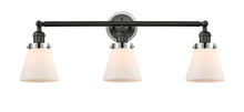 Innovations Lighting 205BK-BPPC-HRPC-G61 - Small Cone 3 Light Mixed Metals Bath Vanity Light Mixed Metals